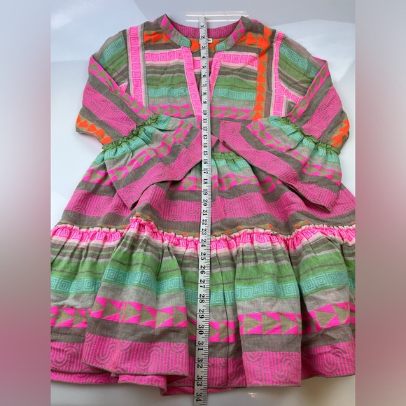 En Crème Multicolor Aztec Long Sleeve Dress N226-43 - Picture 9 of 9